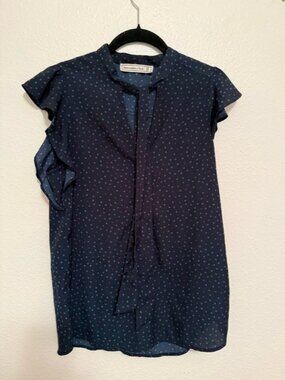 Size M Abercrombie & Fitch Navy Floral Dot Shirt